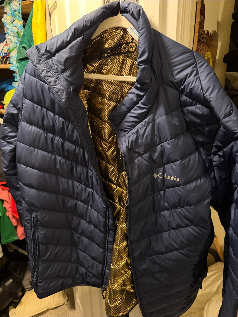 Columbia Men’s Navy Quilted Omniheat Puffer Jacket